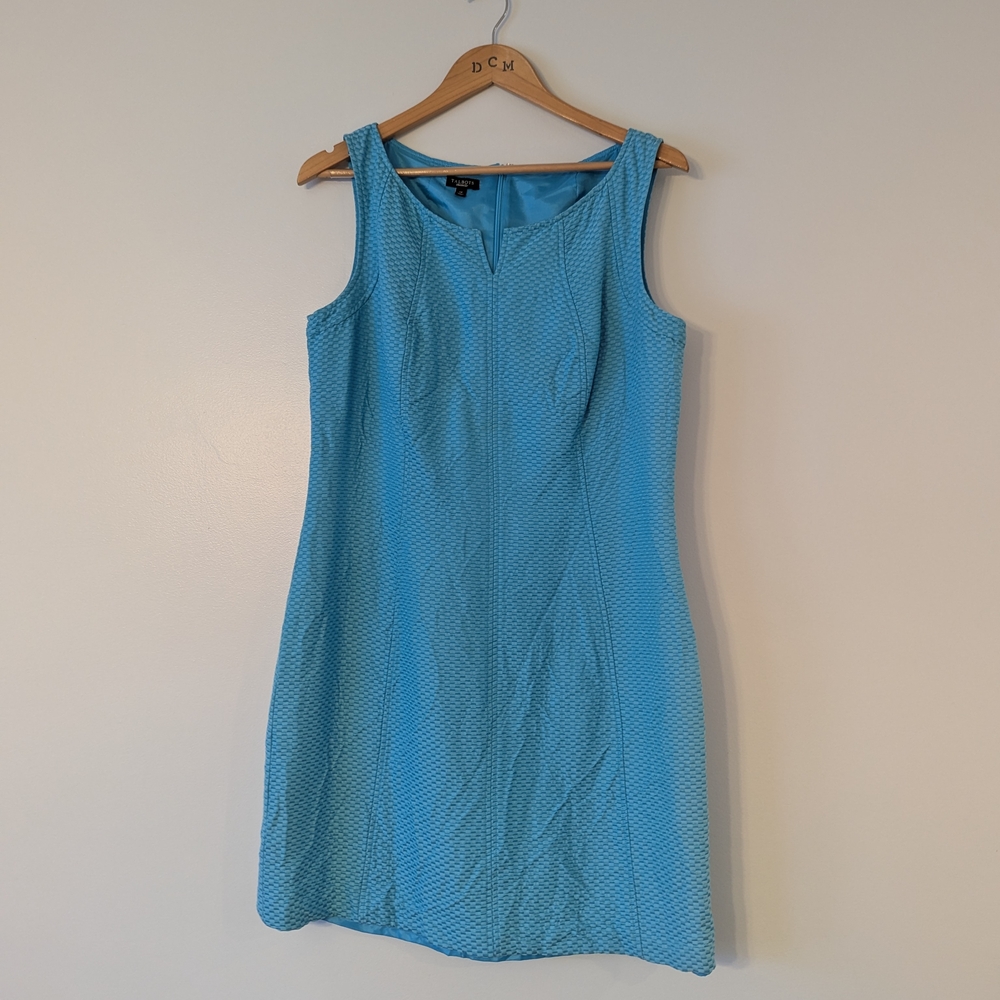 Talbots Textured Blue Mini Dress